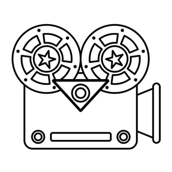 Vintage Cinema Projector Icon... vector