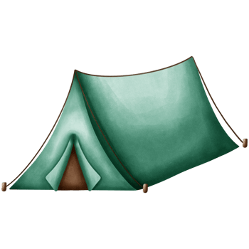 Tent watercolor element png