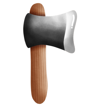 Camping axe watercolor element png