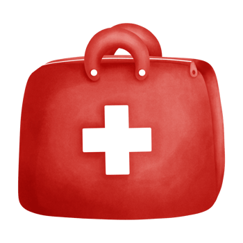First aid kit watercolor element png