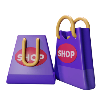 Shopping bag 3d icon png