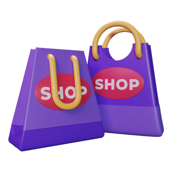 Shopping bag 3d icon png