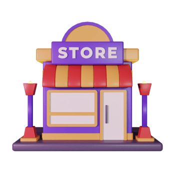 Retail store building 3d icon png