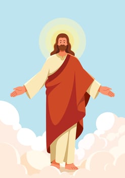 Jesus Flat Design Vertical vector