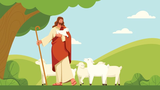 Jesus the Good Shepherd vector