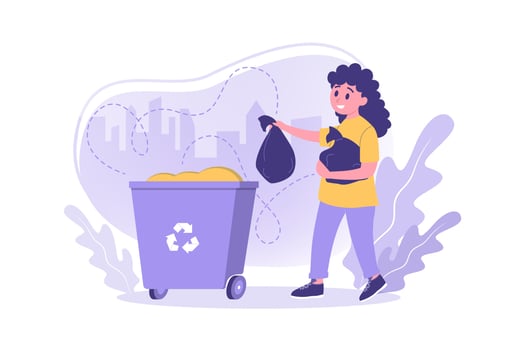 Volunteering, ecology, work, recycling concept vector