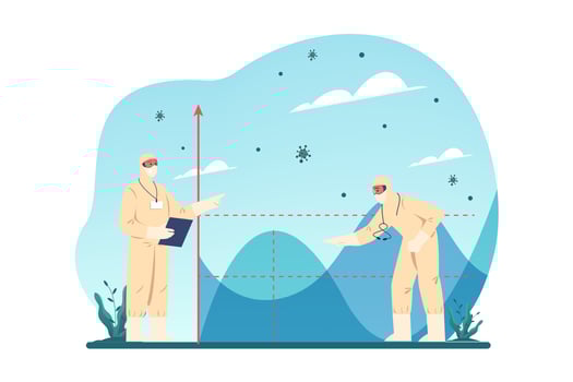 Distance, covid19, infection, 2019ncov, coronavirus, protection concept vector