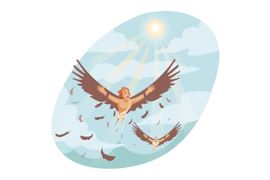 Mythology, Greece, Olympus, religion concept vector