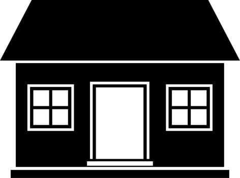 House icon vector illustration. Simple house silhouette icon for sign and symbol. House icon for symbol about architecture, building, home, estate, residential and structure