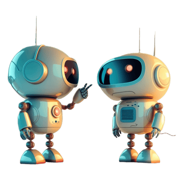 AI Conversations Dynamic Interactions of Two Robots Created by AI png