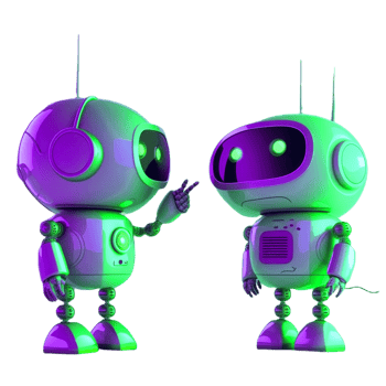AI Conversations Dynamic Interactions of Two Robots Created by AI png