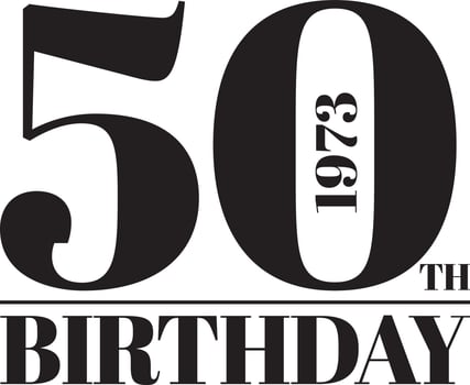 Happy 50th Birthday - Fabulous Fifty vector