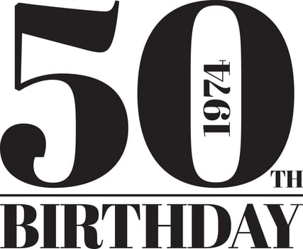 Happy 50th Birthday - Fabulous Fifty vector