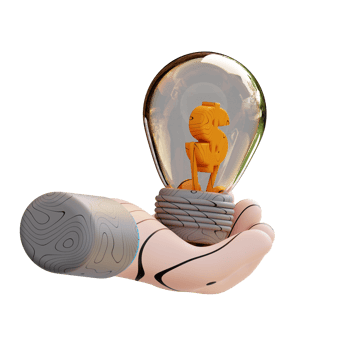 3d illustration hand giving financial idea png
