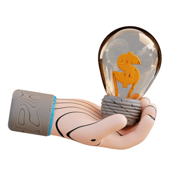 3d illustration hand giving financial idea png