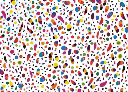 seamless pattern with colorful sprinkles on a white background, in the style of bold, graphic lines, minimalist backgrounds, foampunk, candycore, playful figures, dan colen, jessie arms botke vector