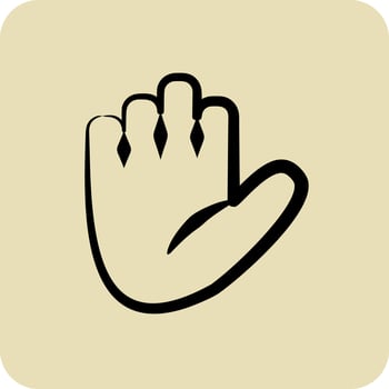 Icon Stop. suitable for Security symbol. hand drawn style. simple design editable. design template vector