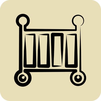 Icon Crib. suitable for Kids symbol. hand drawn style. simple design editable. design template vector
