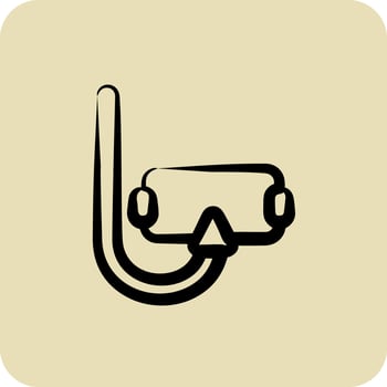 Icon Scuba Diving. suitable for education symbol. hand drawn style. simple design editable. design template vector