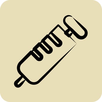 Icon Vaccination. suitable for education symbol. hand drawn style. simple design editable. design template vector