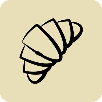 Icon Croissant. suitable for Bakery symbol. hand drawn style. simple design editable. design template vector