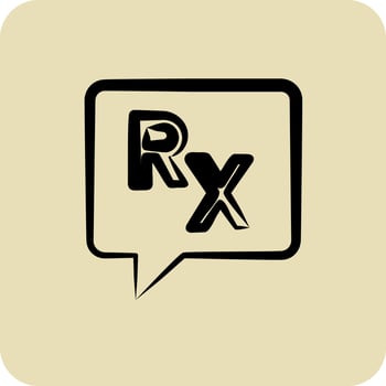 Icon Prescription. suitable for education symbol. hand drawn style. simple design editable. design template vector