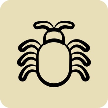Icon Software Bug. suitable for Security symbol. hand drawn style. simple design editable. design template vector