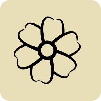 Icon Sakura. suitable for Japanese symbol. hand drawn style. simple design editable. design template vector