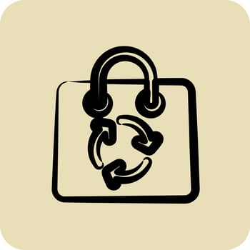 Icon Eco Packaging. suitable for Ecology symbol. hand drawn style. simple design editable. design template vector