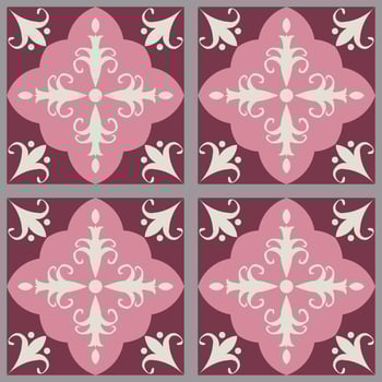 Ethnic geometric floral tile pattern. Ethnic geometric floral shape seamless pattern modern vintage style. Mediterranean pattern use for home flooring interior decoration elements, etc. vector