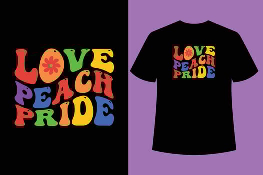 Pride Day Wavy retro typography t shirt design vector t shirt design typography t shirt design