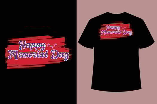 Happy memorial day typography t-shirt design, Memorial Day T shirt Design vector