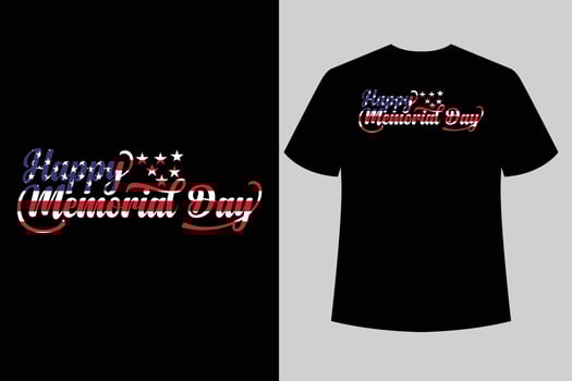 Happy memorial day typography t-shirt design, Memorial Day T shirt Design vector