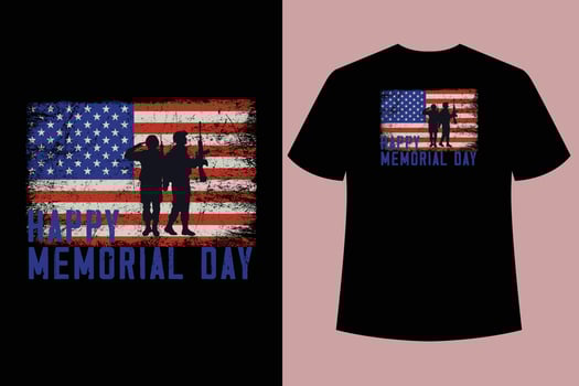 Happy memorial day typography t-shirt design, Memorial Day T shirt Design vector
