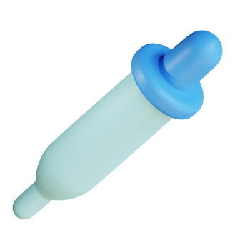 3d icon eye dropper  isolated on transparent background png