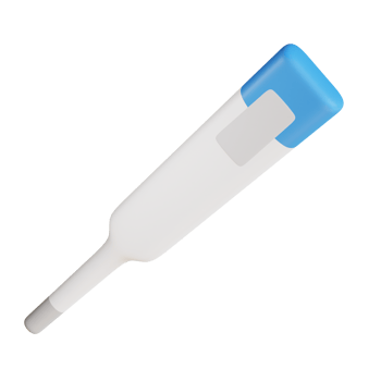 3d icon thermometer  isolated on transparent background png