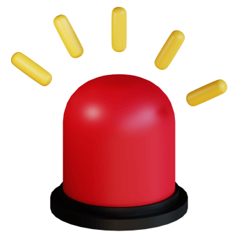 3d icon sirens  isolated on transparent background png