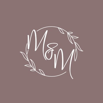 MM wedding initials monogram logo ideas vector