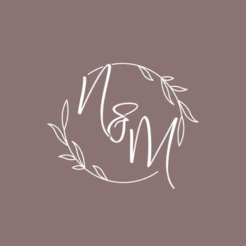 NM wedding initials monogram logo ideas vector