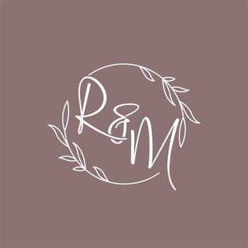 RM wedding initials monogram logo ideas vector