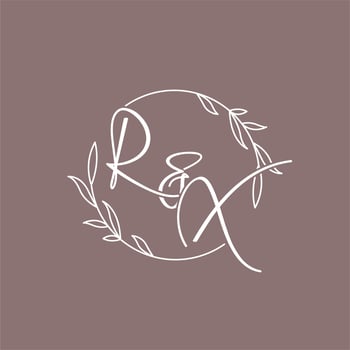 RX wedding initials monogram logo ideas vector