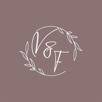 VF wedding initials monogram logo ideas vector