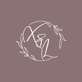 XL wedding initials monogram logo ideas vector