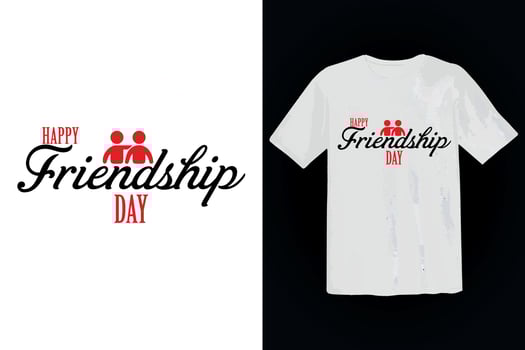 typography t shirt design for friendship day. friendship day wear design. trendy unique stylish ready to print apparel design vector