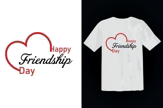 typography t shirt design for friendship day. friendship day wear design. trendy unique stylish ready to print apparel design vector