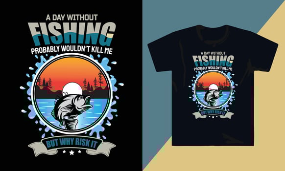 Fishing T Shirt Designs fish in water vector