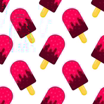 Ice cream seamless pattern background flat vector of fast food. Suitable for junk food design backgrounds, website, banner. Fat meal food template for restaurant menu.