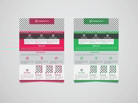 Clean corporate business flyer deisgn in a4 size, Premium vector