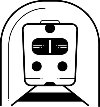solid icon for subway vector