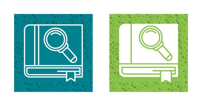 Search Book Vector Icon